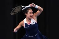 Martina Trevisan in action against Maria Sakkari at the 2023 United Cup.